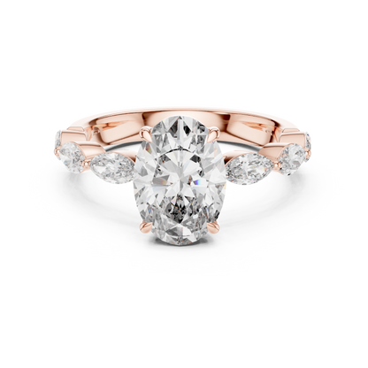 Mixed Shape Lab Grown Diamond Side Stone Ring