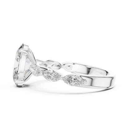 Mixed Shape Lab Grown Diamond Side Stone Ring