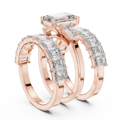 Emerald Halo Lab Grown Diamond Ring