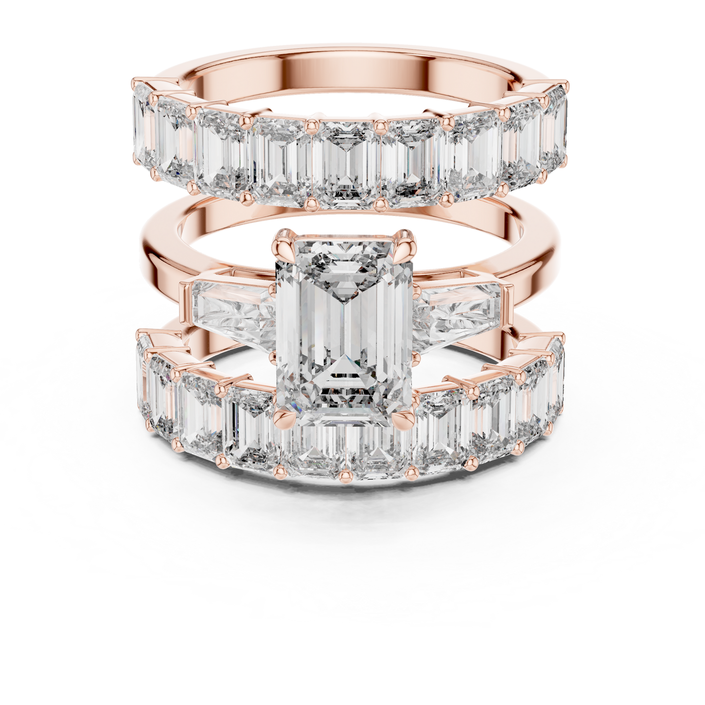 Emerald Halo Lab Grown Diamond Ring