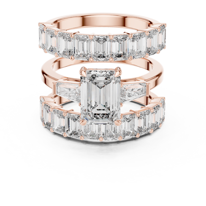 Emerald Halo Lab Grown Diamond Ring