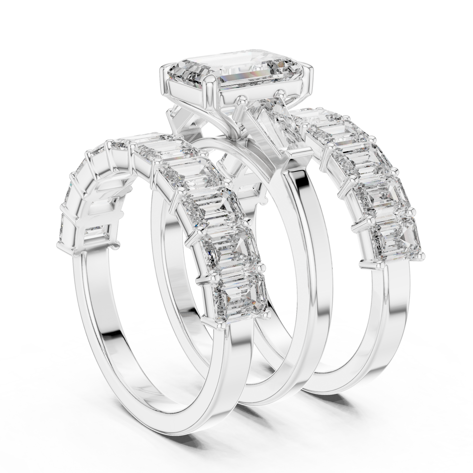 Emerald Halo Lab Grown Diamond Ring