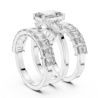 Emerald Halo Lab Grown Diamond Ring