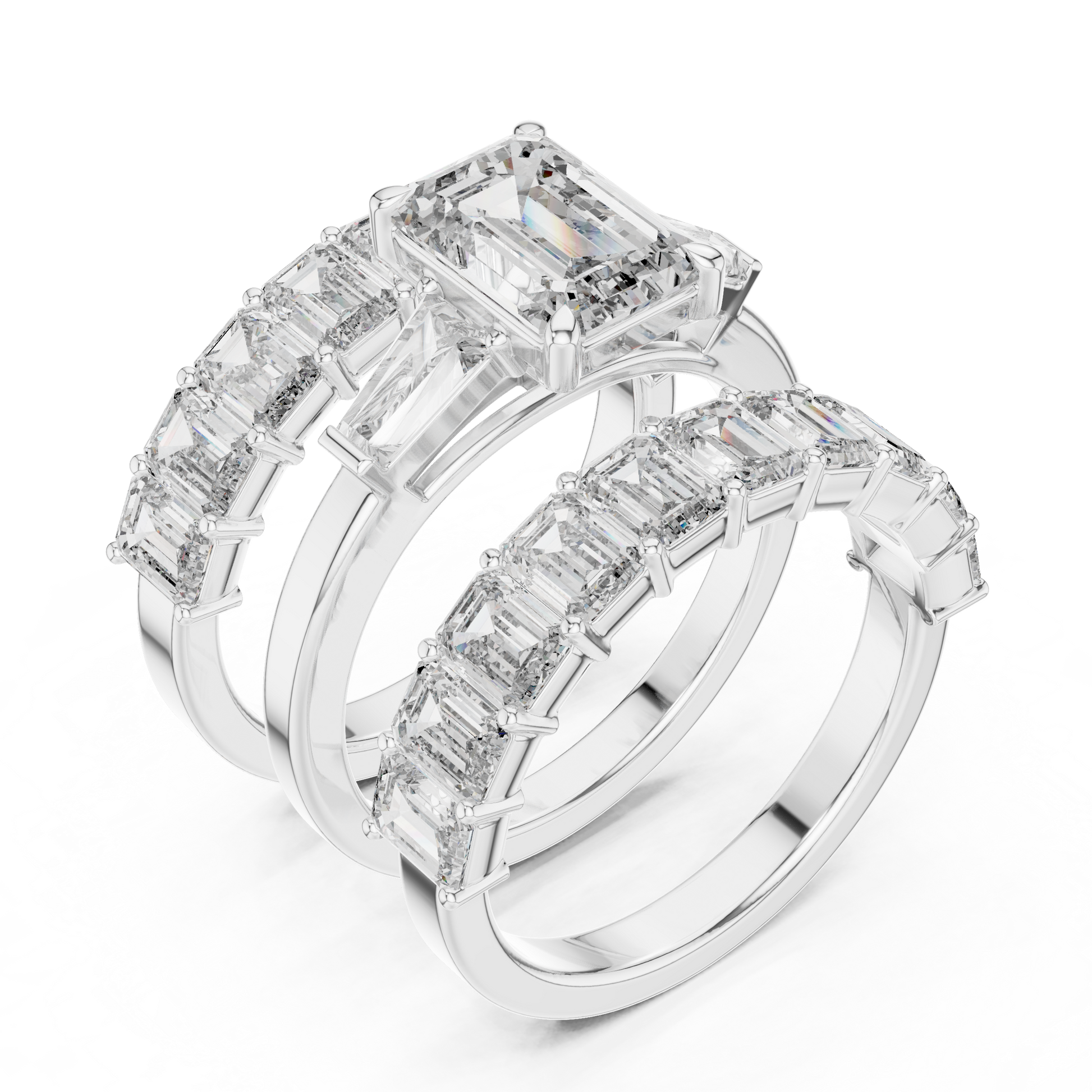 Emerald Halo Lab Grown Diamond Ring