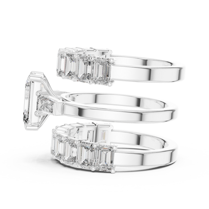 Emerald Halo Lab Grown Diamond Ring