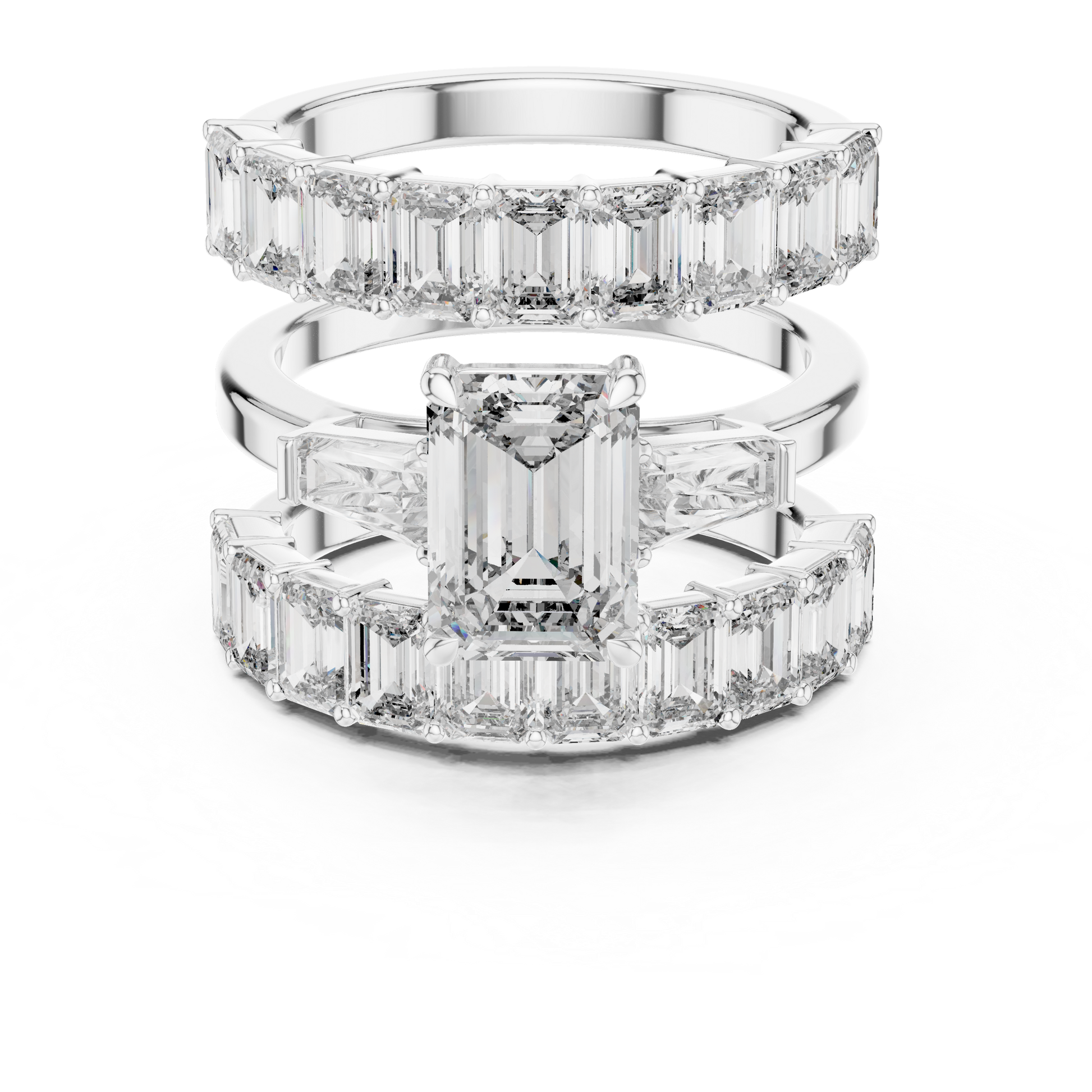 Emerald Halo Lab Grown Diamond Ring