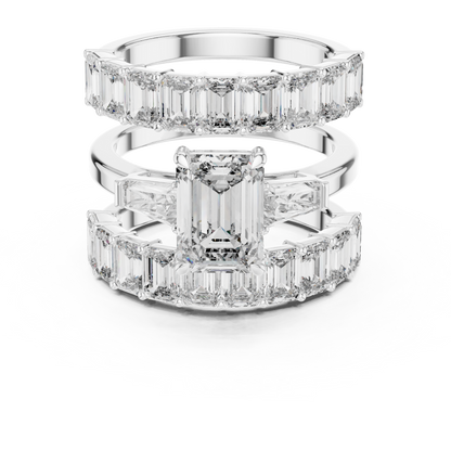 Emerald Halo Lab Grown Diamond Ring