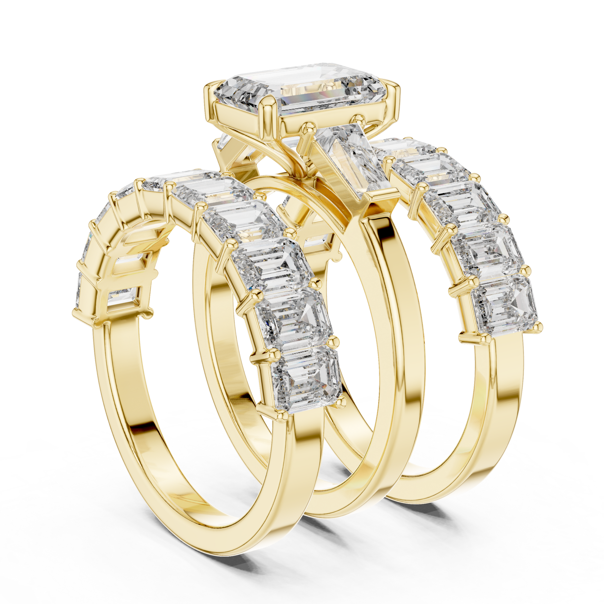 Emerald Halo Lab Grown Diamond Ring