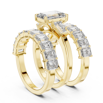 Emerald Halo Lab Grown Diamond Ring