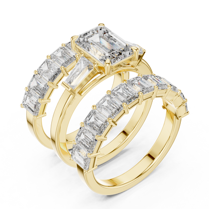 Emerald Halo Lab Grown Diamond Ring