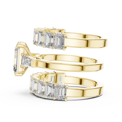 Emerald Halo Lab Grown Diamond Ring