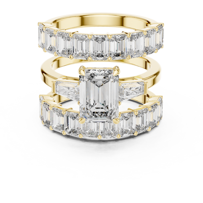 Emerald Halo Lab Grown Diamond Ring