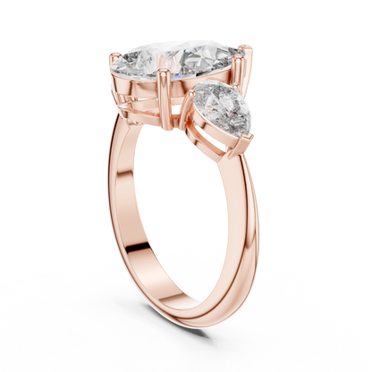 Mixed Shape Lab Grown Diamond Three Stone Ring