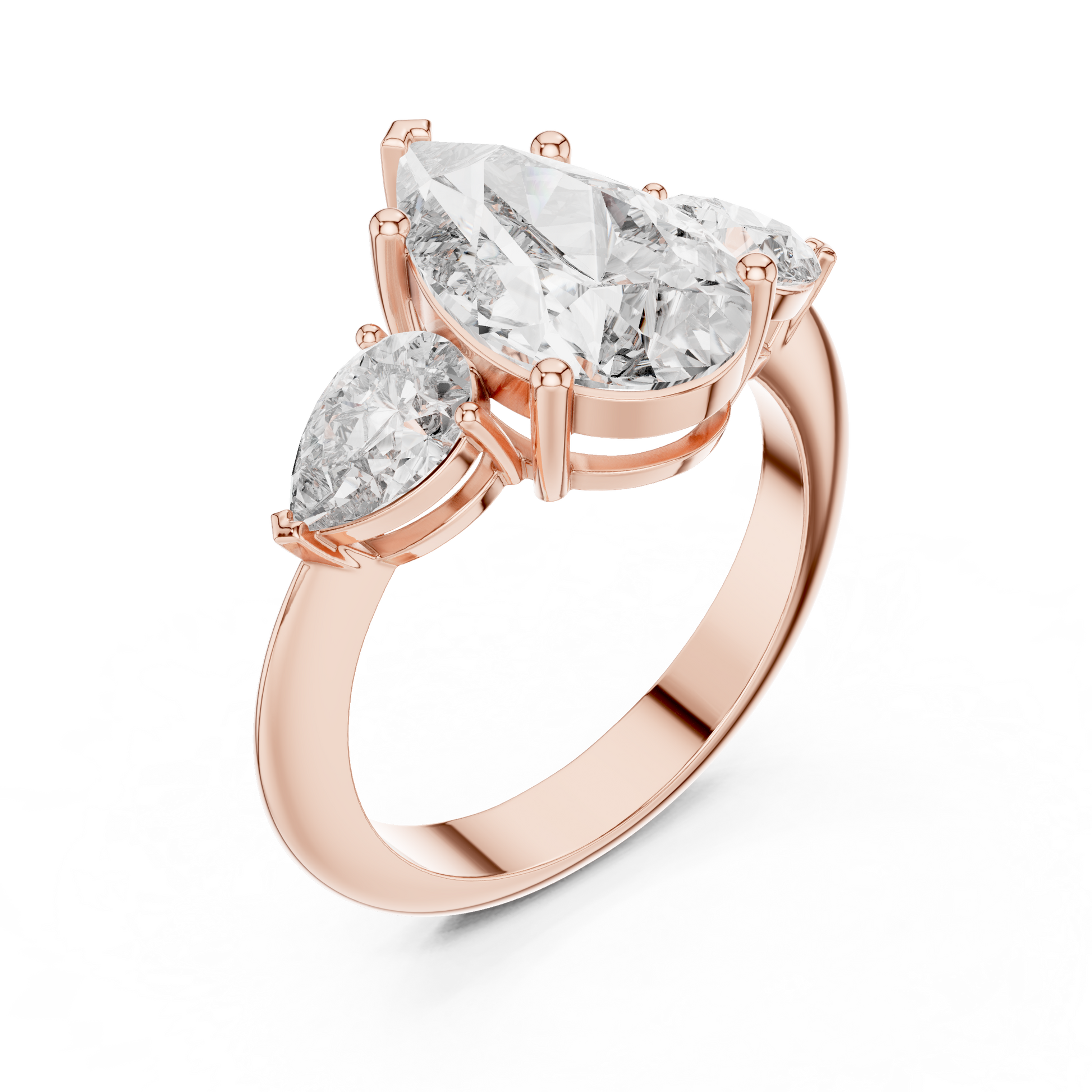 Mixed Shape Lab Grown Diamond Three Stone Ring