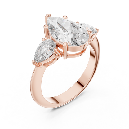 Mixed Shape Lab Grown Diamond Three Stone Ring