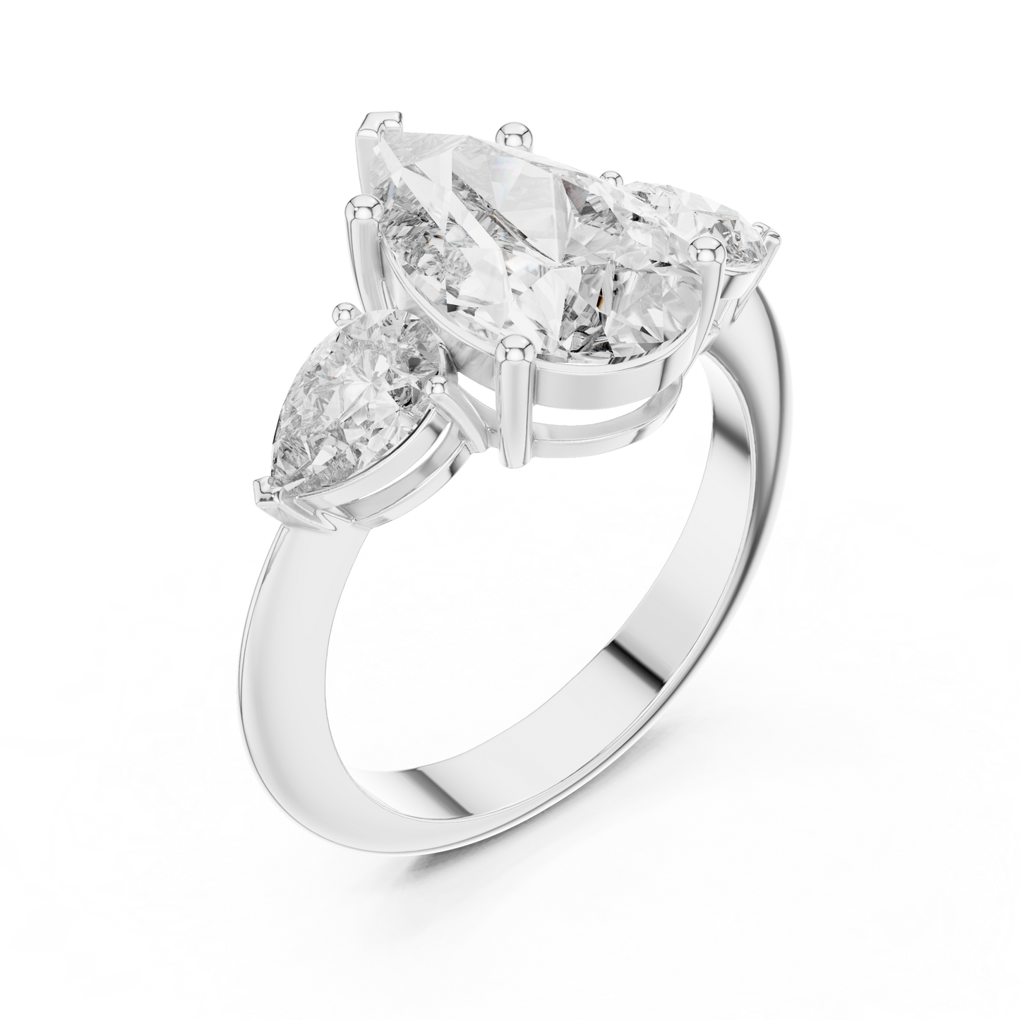 Mixed Shape Lab Grown Diamond Three Stone Ring