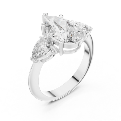Mixed Shape Lab Grown Diamond Three Stone Ring