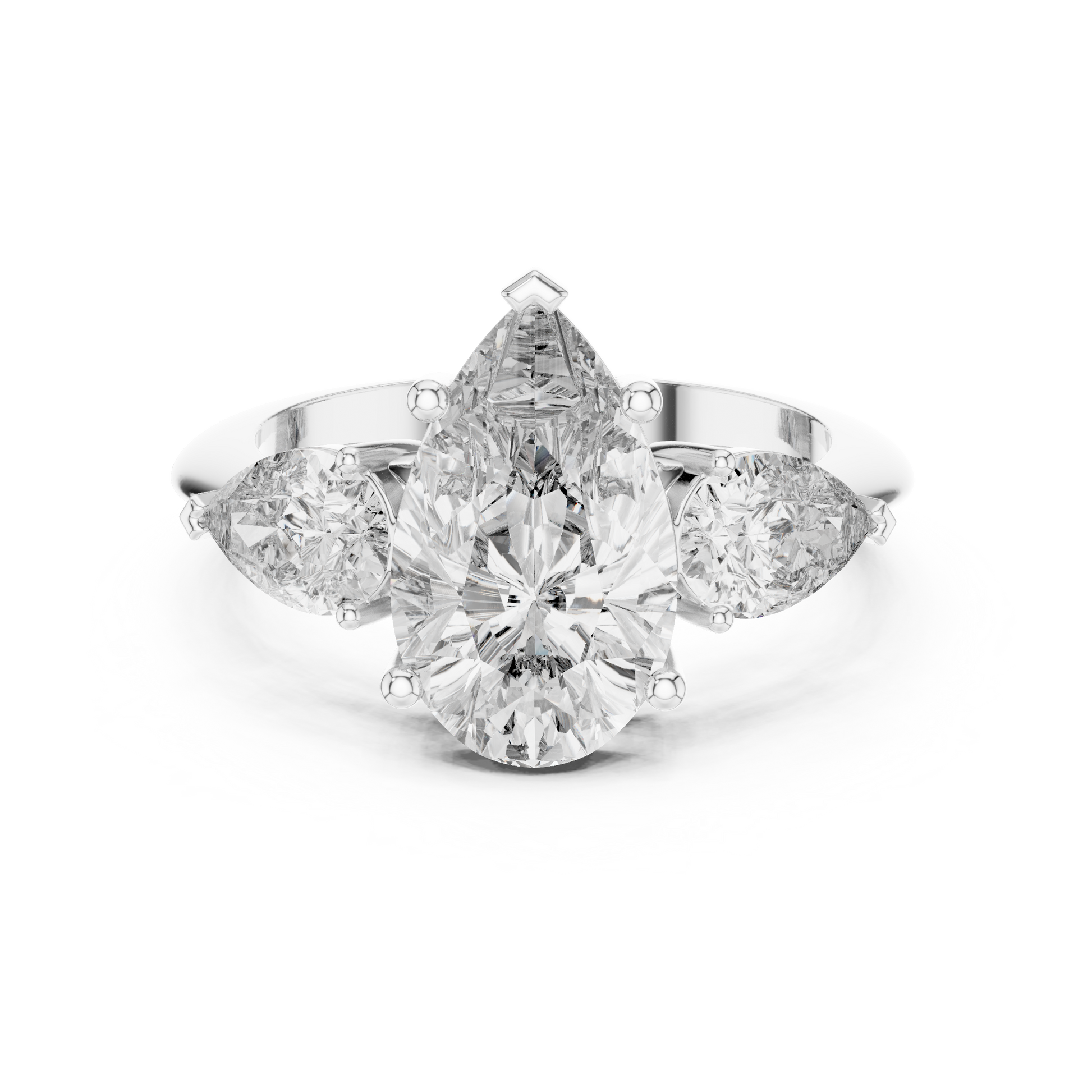 Mixed Shape Lab Grown Diamond Three Stone Ring