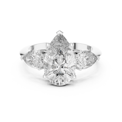 Mixed Shape Lab Grown Diamond Three Stone Ring