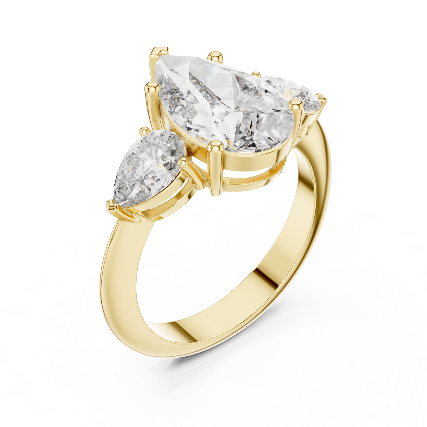 Mixed Shape Lab Grown Diamond Three Stone Ring