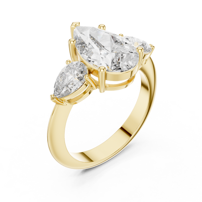 Mixed Shape Lab Grown Diamond Three Stone Ring