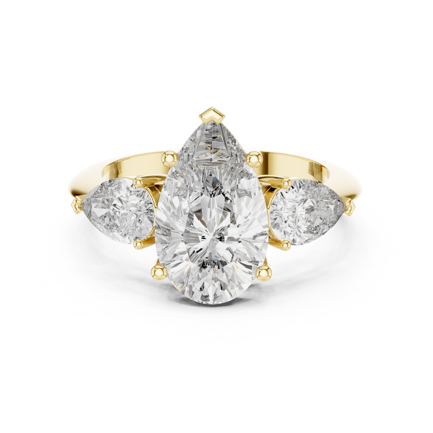 Mixed Shape Lab Grown Diamond Three Stone Ring