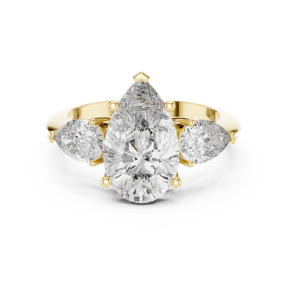 Mixed Shape Lab Grown Diamond Three Stone Ring