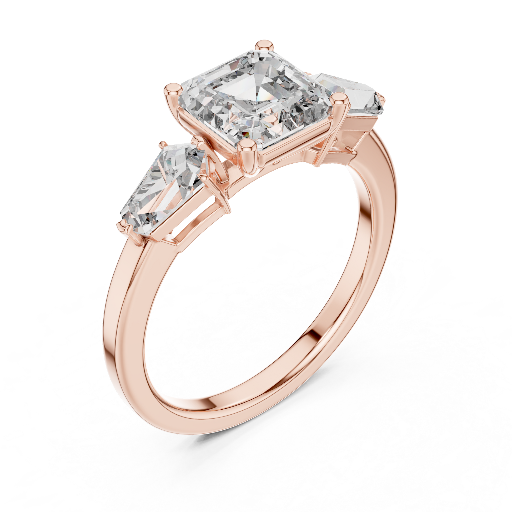 Mixed Shape Lab Grown Diamond Three Stone Ring