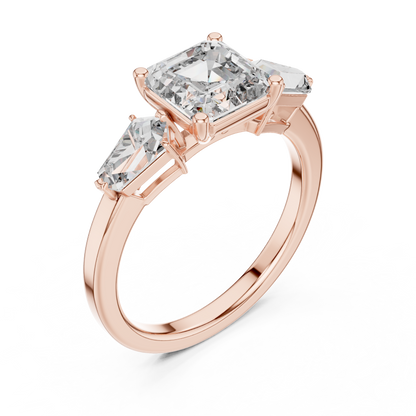 Mixed Shape Lab Grown Diamond Three Stone Ring