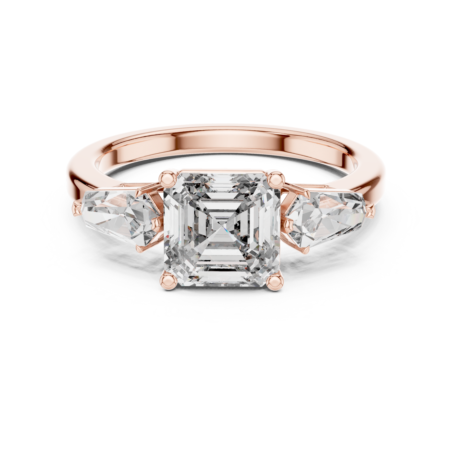 Mixed Shape Lab Grown Diamond Three Stone Ring