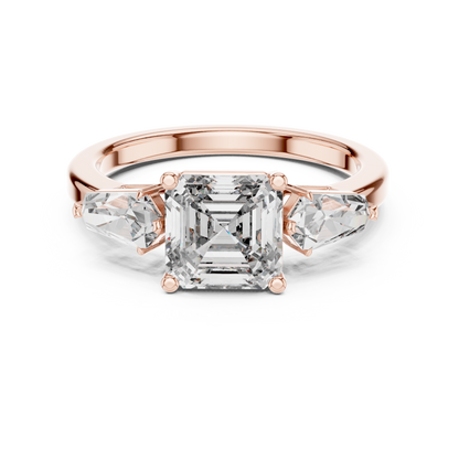 Mixed Shape Lab Grown Diamond Three Stone Ring