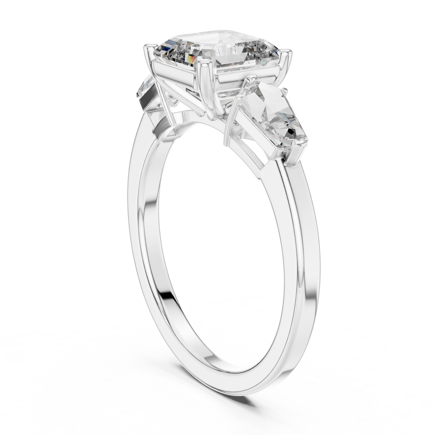 Mixed Shape Lab Grown Diamond Three Stone Ring