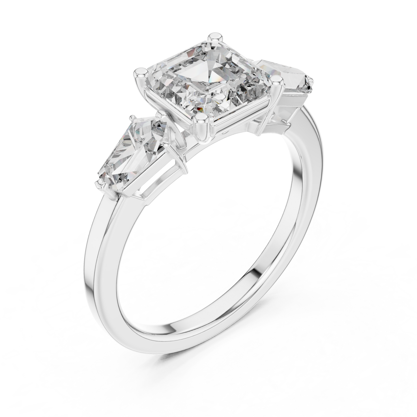 Mixed Shape Lab Grown Diamond Three Stone Ring