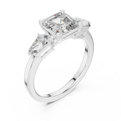 Mixed Shape Lab Grown Diamond Three Stone Ring