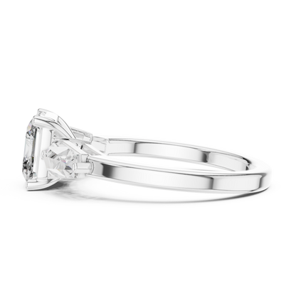 Mixed Shape Lab Grown Diamond Three Stone Ring