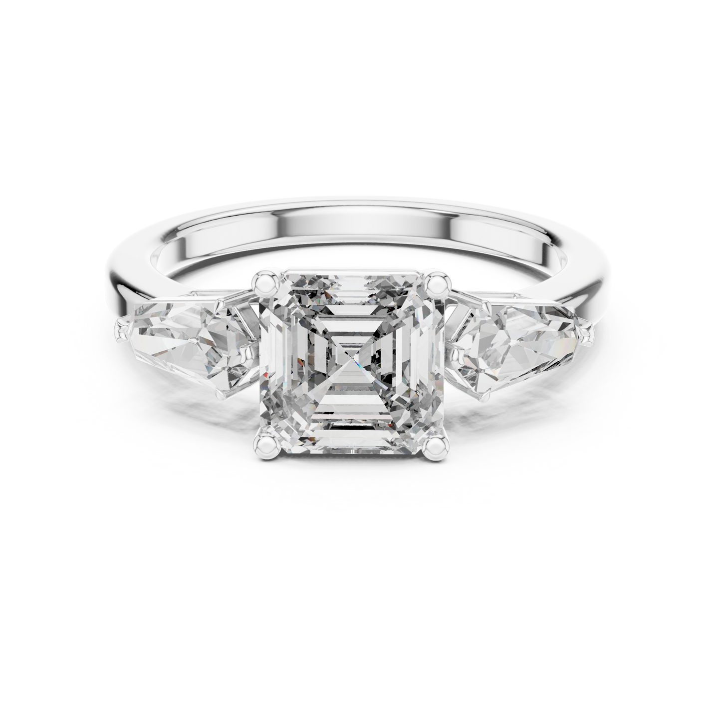 Mixed Shape Lab Grown Diamond Three Stone Ring