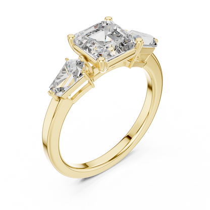 Mixed Shape Lab Grown Diamond Three Stone Ring