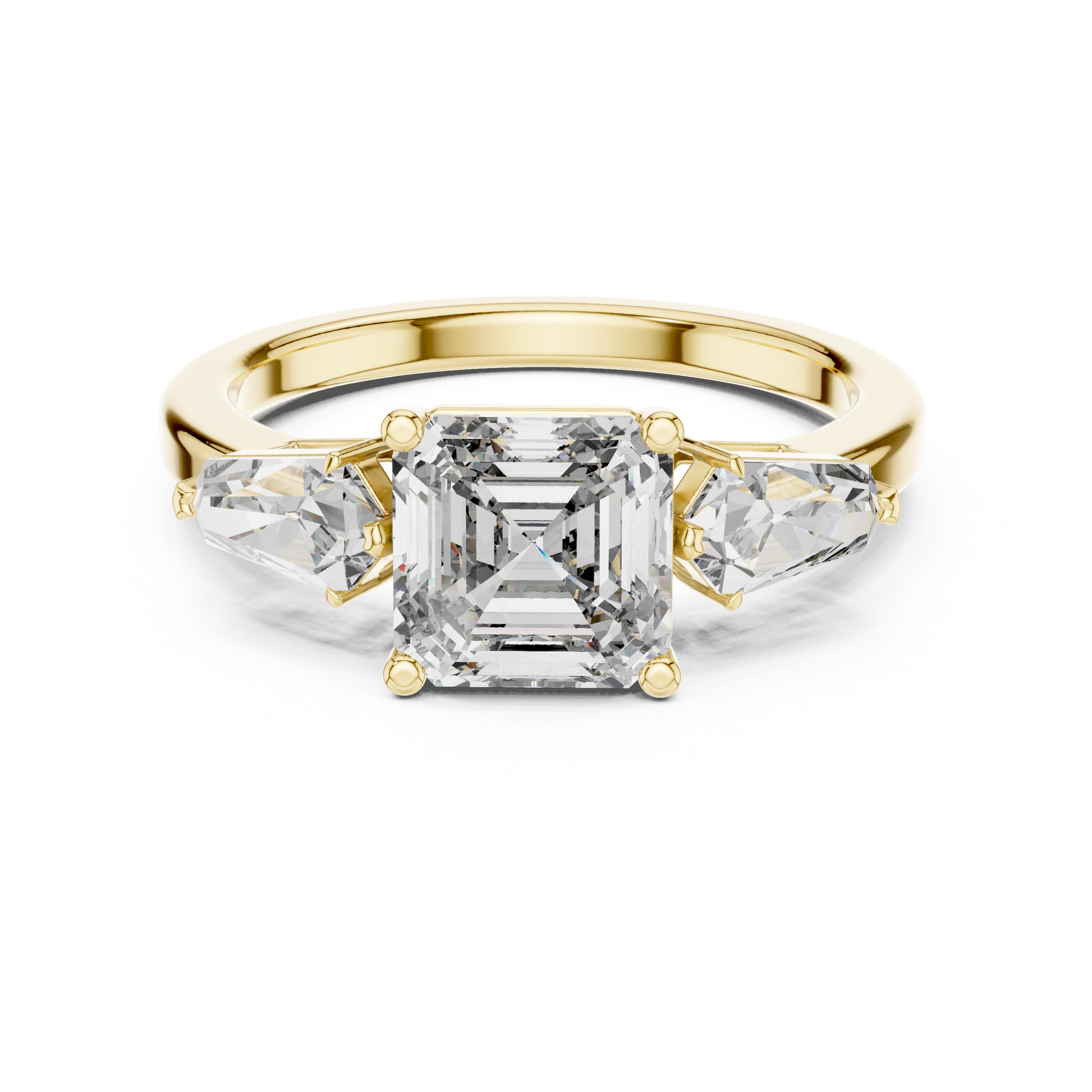 Mixed Shape Lab Grown Diamond Three Stone Ring