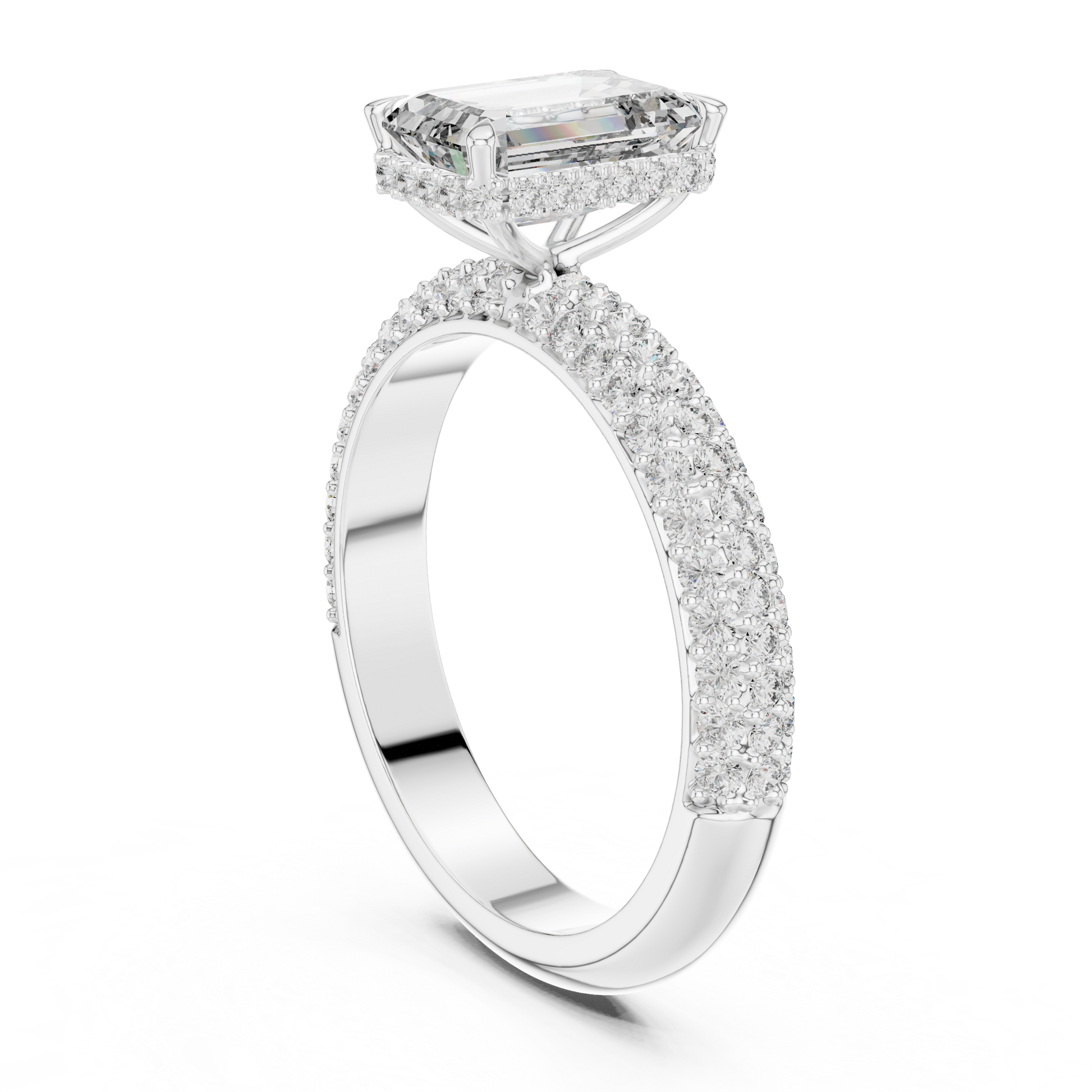 Mixed Shape Lab Grown Diamond Halo Ring