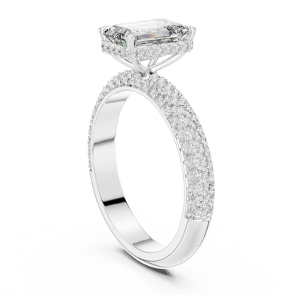 Mixed Shape Lab Grown Diamond Halo Ring
