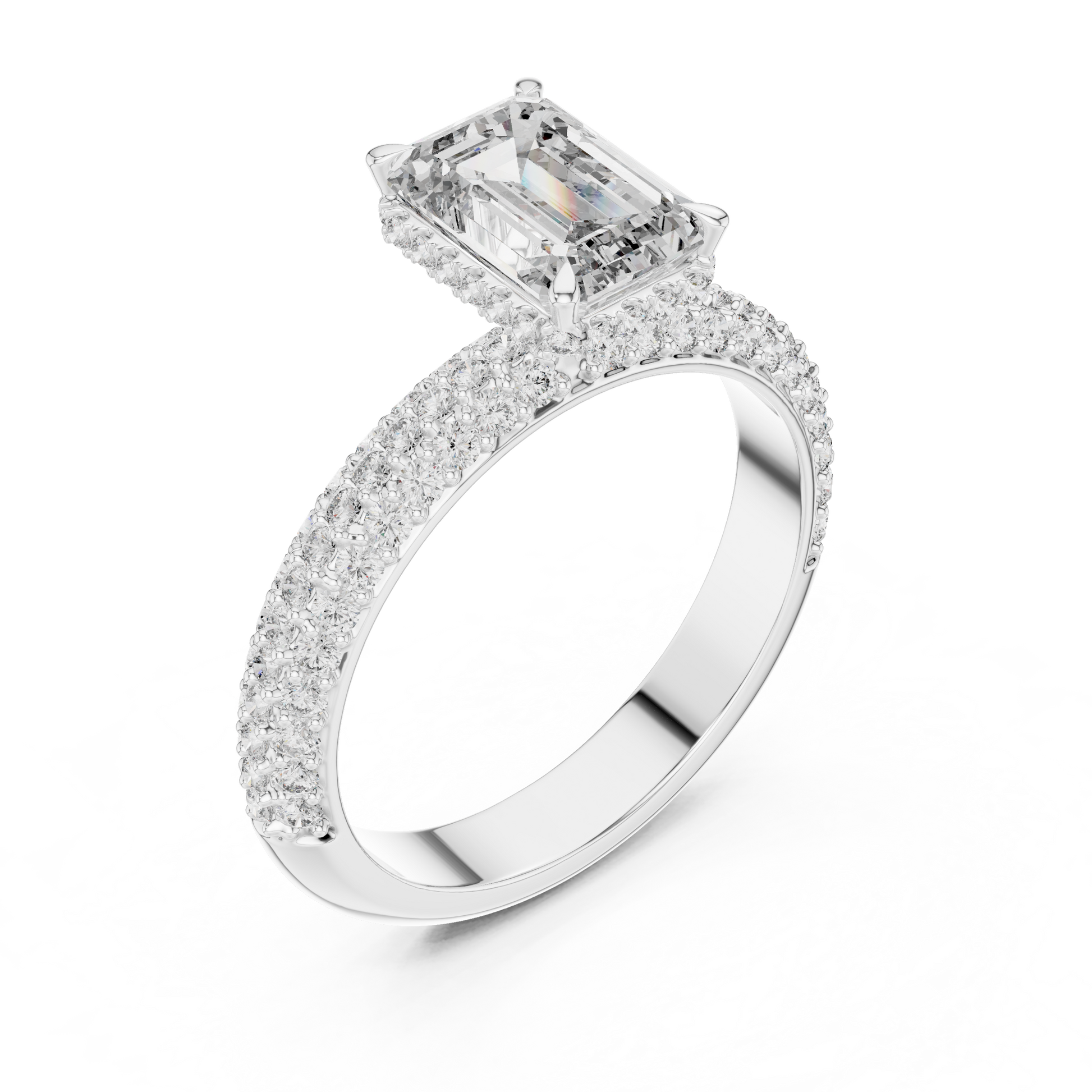 Mixed Shape Lab Grown Diamond Halo Ring