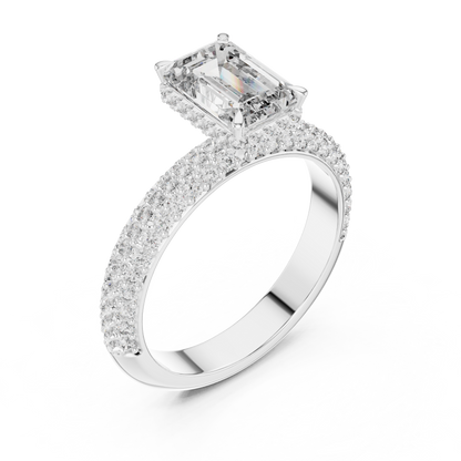 Mixed Shape Lab Grown Diamond Halo Ring