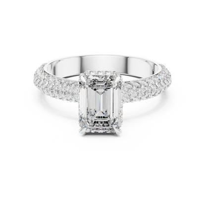 Mixed Shape Lab Grown Diamond Halo Ring