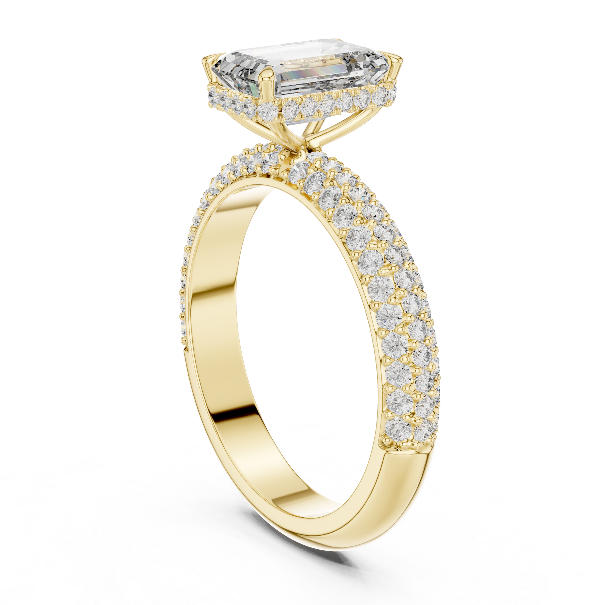 Mixed Shape Lab Grown Diamond Halo Ring