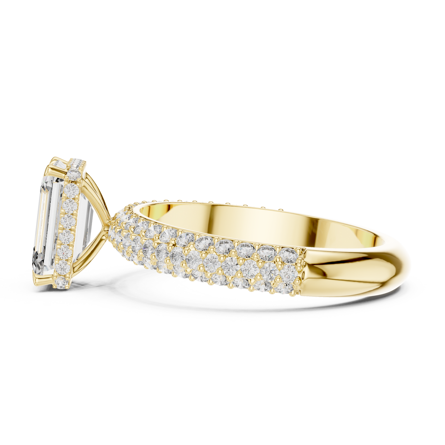 Mixed Shape Lab Grown Diamond Halo Ring