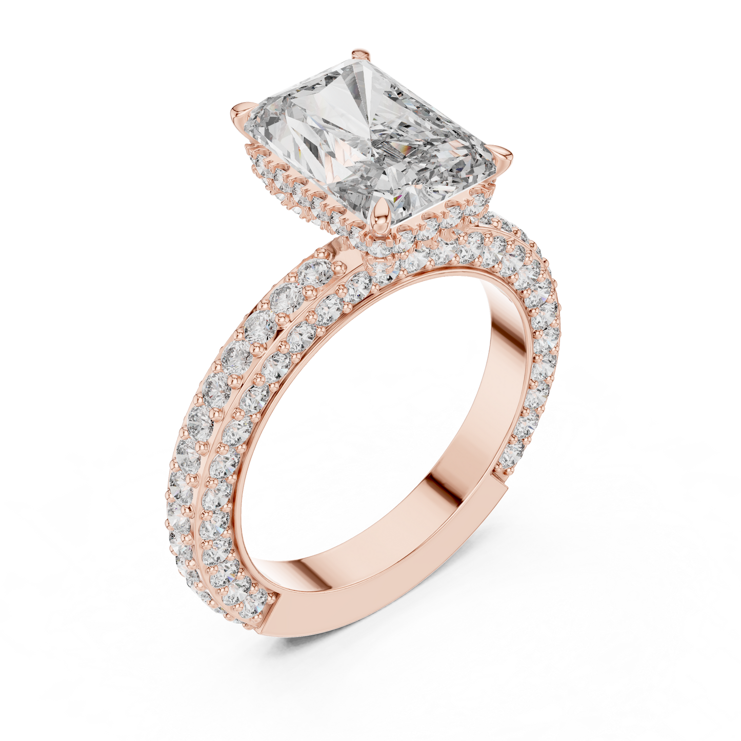 Mixed Shape Lab Grown Diamond Halo Ring