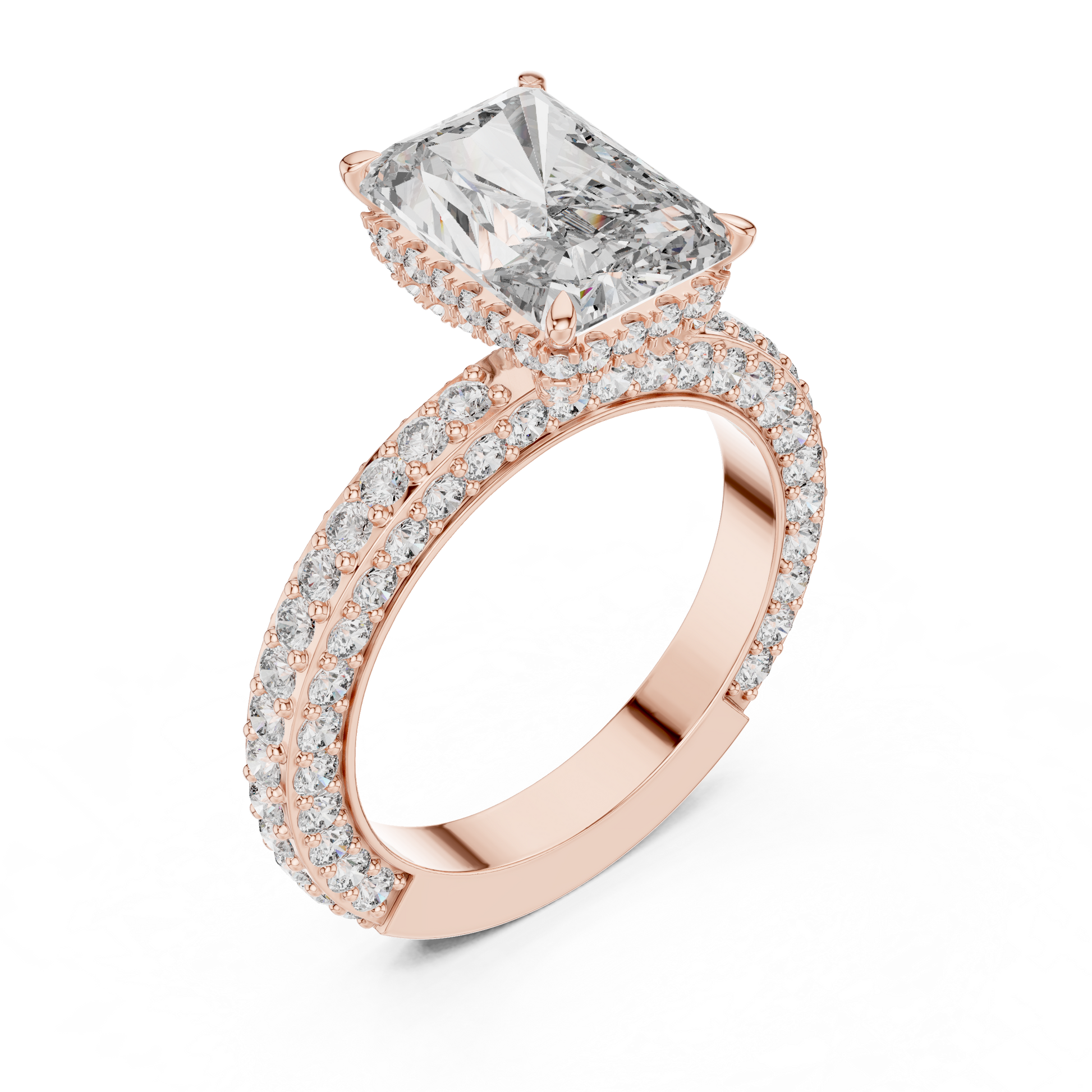 Mixed Shape Lab Grown Diamond Halo Ring