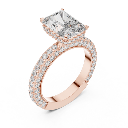 Mixed Shape Lab Grown Diamond Halo Ring
