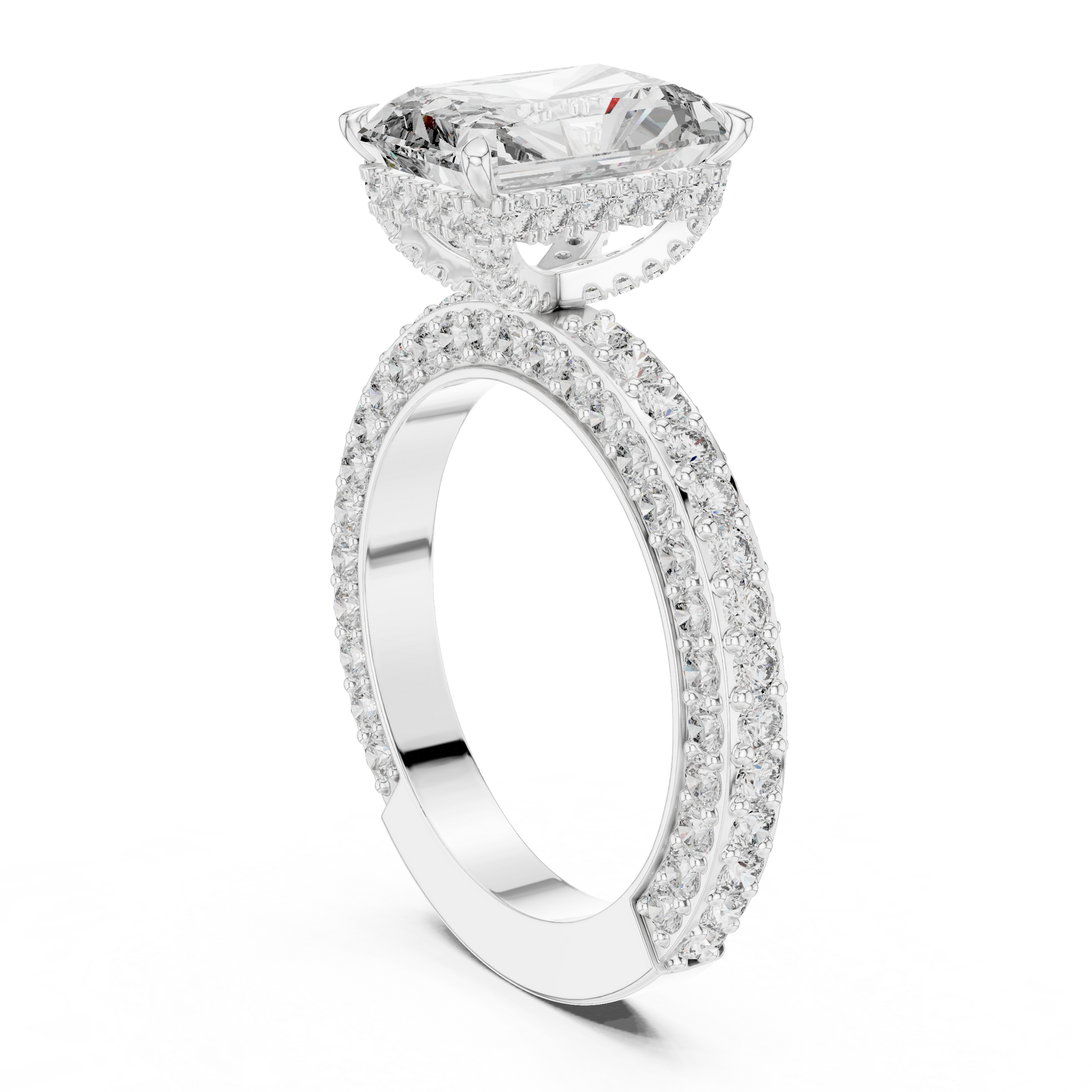 Mixed Shape Lab Grown Diamond Halo Ring
