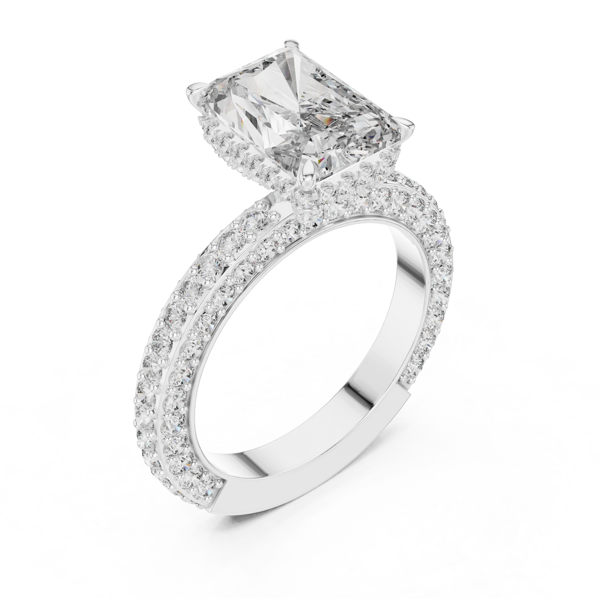 Mixed Shape Lab Grown Diamond Halo Ring